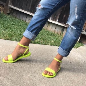 Neon Yellow/Green Sandals - Old Navy